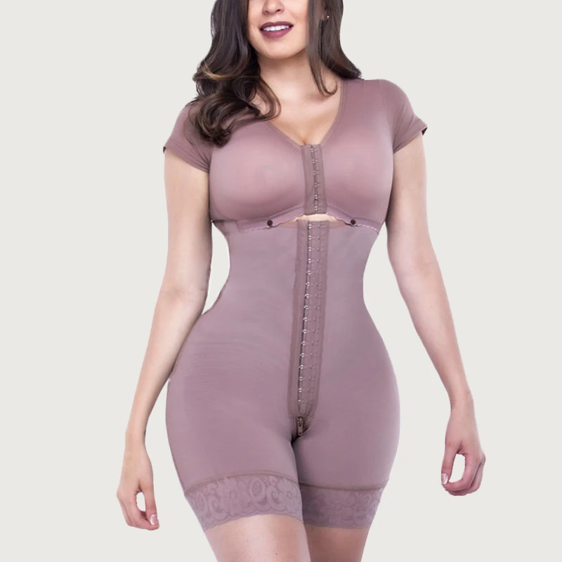 Short Sleeve Women Shapewear With Bra